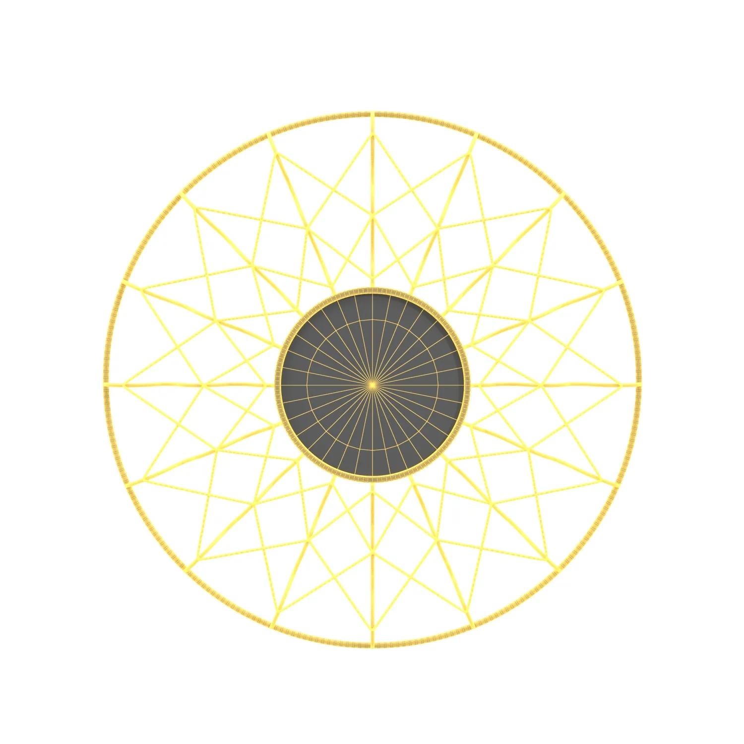 Axxis 34 12W Black Antique Silver Metal Mirrored Wall Art PBR 3D Model_07